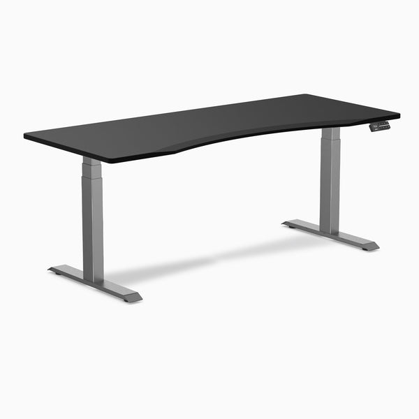 Desky Dual Ergo Edge Sit Stand Desk-Dual Desks-Desky-Black-1800x750mm-Space Grey-Desky® Australia