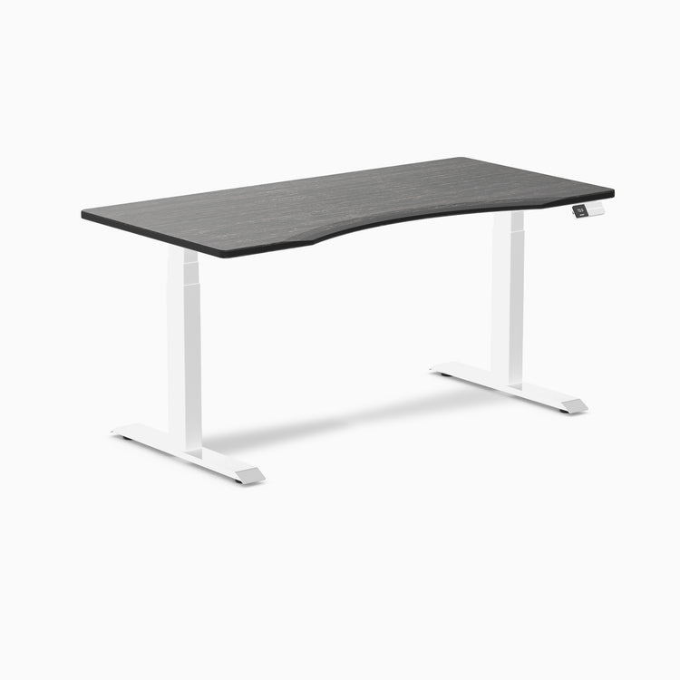 Electric dual ergo edge standing desk dark bamboo - Desky