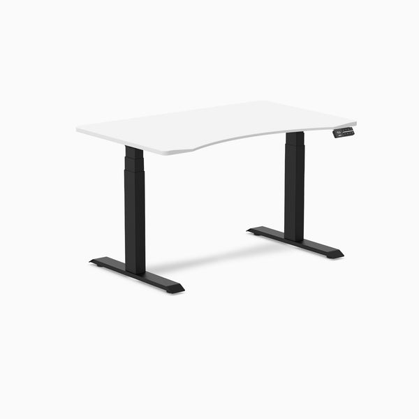 Electric dual ergo edge standing desk white - Desky