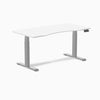 Desky Dual ergo edge white melamine top 