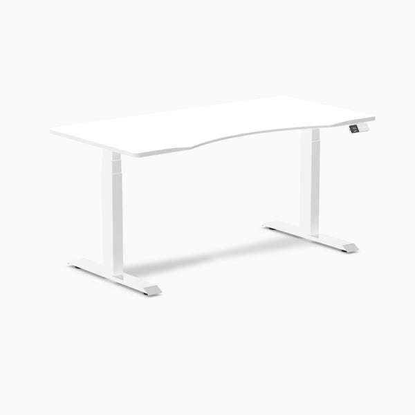 Electric dual ergo edge standing desk white - Desky