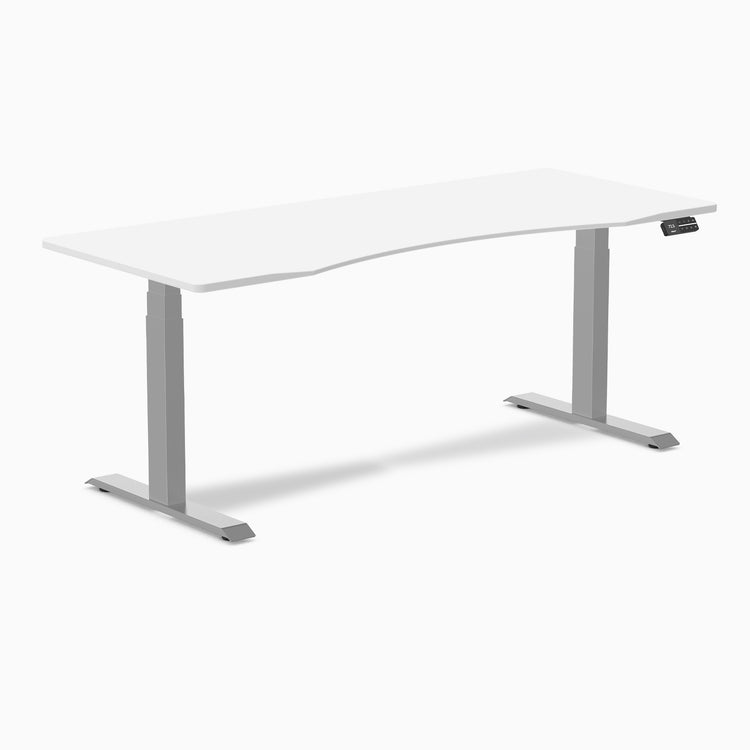 Electric dual ergo edge standing desk white - Desky