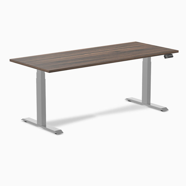 Desky Dual Melamine Sit Stand Desk-Dual Desks-Desky-Jarrah Legno-1800x750mm-Grey-Desky® Australia