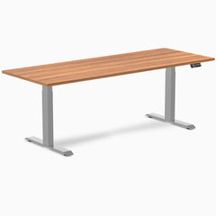 Desky Dual Melamine Sit Stand Desk-Dual Desks-Desky-Prime Oak-2000x750mm-Grey-Desky® Australia