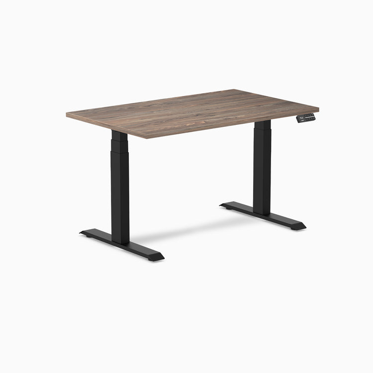 Electric Dual melamine sit stand desk natural walnut desktop - Desky