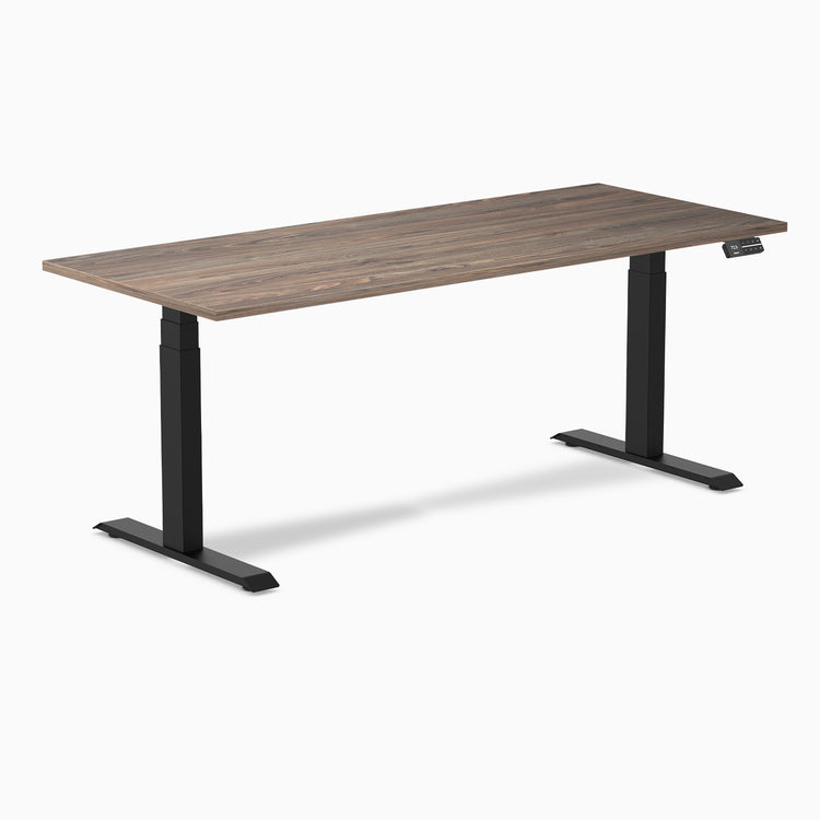 Almost Perfect Desky Dual Melamine Sit Stand Desk-Natural walnut Desky®