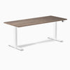 Electric Dual melamine sit stand desk natural walnut desktop - Desky