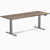 Electric Dual melamine sit stand desk natural walnut desktop - Desky