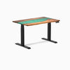 Electric resin hardwood sit stand desk natural walnut river - Desky