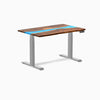 Electric resin hardwood sit stand desk pheasant blue river - Desky