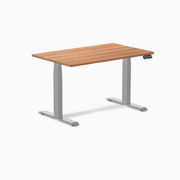 Desky Dual Melamine Sit Stand Desk-Dual Desks-Desky-Prime Oak-1200x750mm-Grey-Desky® Australia