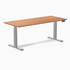 Desky Dual Melamine Sit Stand Desk-Dual Desks-Desky-Prime Oak-1800x750mm-Grey-Desky® Australia