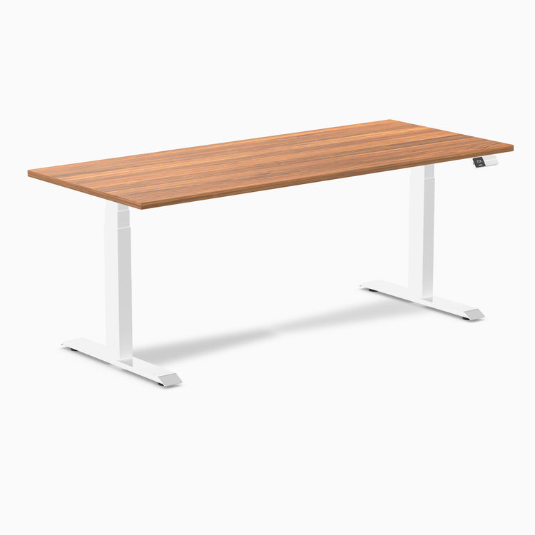 Electric Dual melamine sit stand desk prime oak desktop - Desky