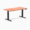 Electric dual softwood sit stand desk Red cedar - Desky