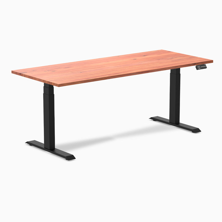 Almost Perfect Desky Dual Softwood Sit Stand Desk-Red Cedar Desky®