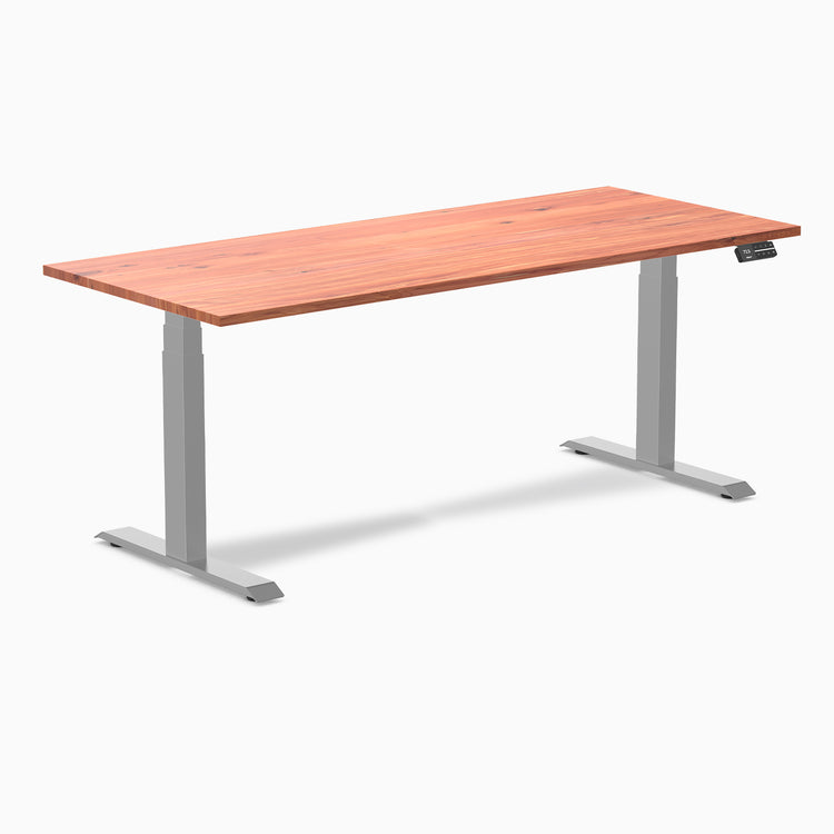 Almost Perfect Desky Dual Softwood Sit Stand Desk-Red Cedar Desky®