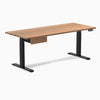 Electric dual standing desk hardwood with drawer Red oak - Desky