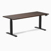 Almost Perfect Desky Dual Rubberwood Sit Stand Desk-Dark Walnut Desky®