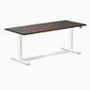 Almost Perfect Desky Dual Rubberwood Sit Stand Desk-Dark Walnut Desky®