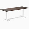 Almost Perfect Desky Dual Rubberwood Sit Stand Desk-Dark Walnut Desky®