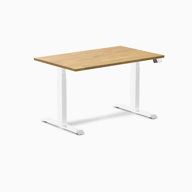 Almost Perfect Desky Dual Rubberwood Sit Stand Desk-Light oak Desky®