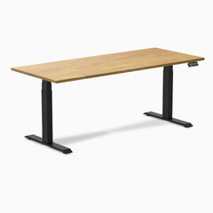 Electric Dual Rubberwood Sit Stand Desk light oak - Desky