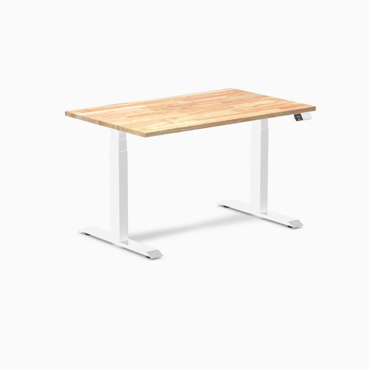 Almost Perfect Desky Dual Rubberwood Sit Stand Desk-Natural Desky®