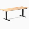 Almost Perfect Desky Dual Rubberwood Sit Stand Desk-Natural Desky®