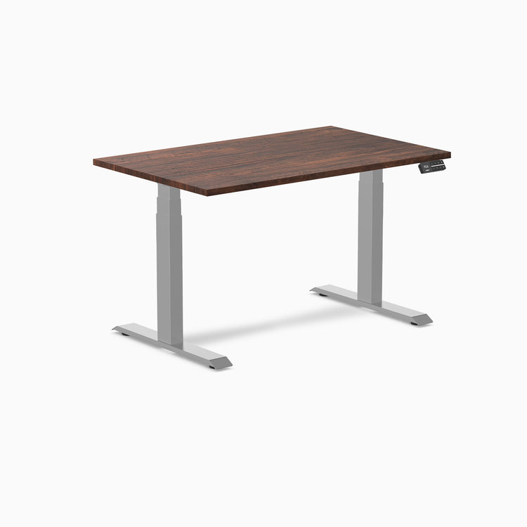 Almost Perfect Desky Dual Softwood Sit Stand Desk-Rustic Pine Desky®