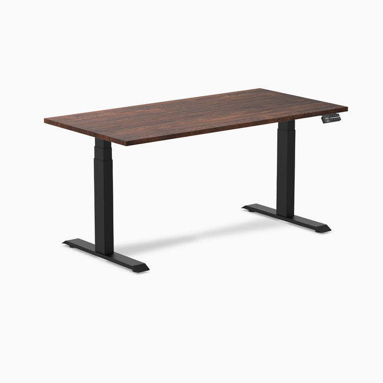 Almost Perfect Desky Dual Softwood Sit Stand Desk-Rustic Pine Desky®