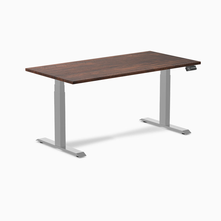 Almost Perfect Desky Dual Softwood Sit Stand Desk-Rustic Pine Desky®