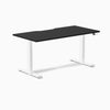 Electric dual scalloped melamine sit stand desk Black - Desky