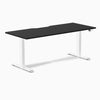 Almost Perfect Desky Dual Scalloped Melamine Sit Stand Desk-Black Desky®