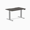 Almost Perfect Desky Dual Scalloped Melamine Sit Stand Desk-Burnished Wood Desky®