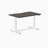 Almost Perfect Desky Dual Scalloped Melamine Sit Stand Desk-Burnished Wood Desky®