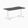 Almost Perfect Desky Dual Scalloped Melamine Sit Stand Desk-Burnished Wood Desky®