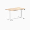 Almost Perfect Desky Dual Scalloped Melamine Sit Stand Desk-Classic Oak Desky®