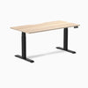 Almost Perfect Desky Dual Scalloped Melamine Sit Stand Desk-Classic Oak Desky®