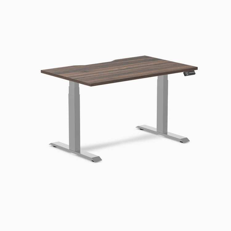 Almost Perfect Desky Dual Scalloped Melamine Sit Stand Desk-Jarrah Legno Desky®