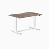 Almost Perfect Desky Dual Scalloped Melamine Sit Stand Desk-Natural Walnut Desky®