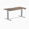 Almost Perfect Desky Dual Scalloped Melamine Sit Stand Desk-Natural Walnut Desky®