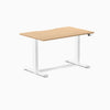 Almost Perfect Desky Dual Scalloped Melamine Sit Stand Desk-Sublime Teak Desky®