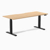 Electric dual scalloped melamine sit stand desk Sublime  - Desky