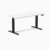 Almost Perfect Desky Dual Scalloped Melamine Sit Stand Desk-White Desky®