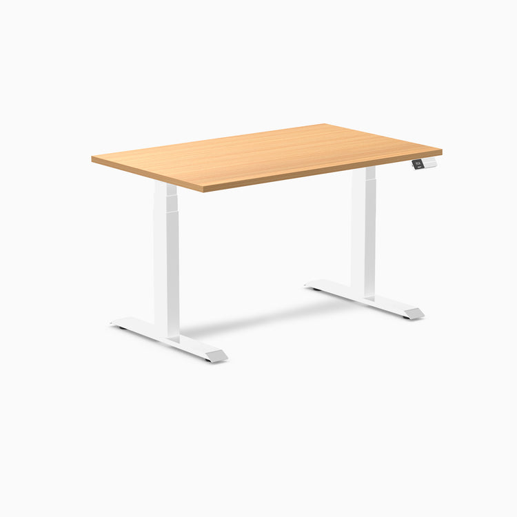 Almost Perfect Desky Dual Melamine Sit Stand Desk-Select Beech Desky®