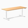 Almost Perfect Desky Dual Melamine Sit Stand Desk-Select Beech Desky®