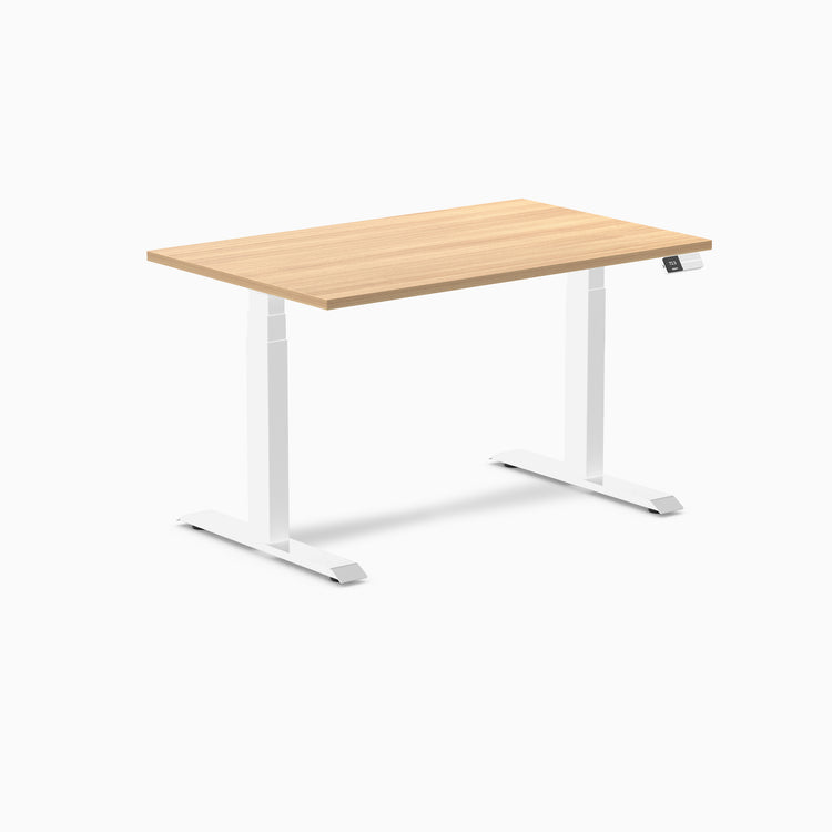 Almost Perfect Desky Dual Melamine Sit Stand Desk-Sublime Teak Desky®