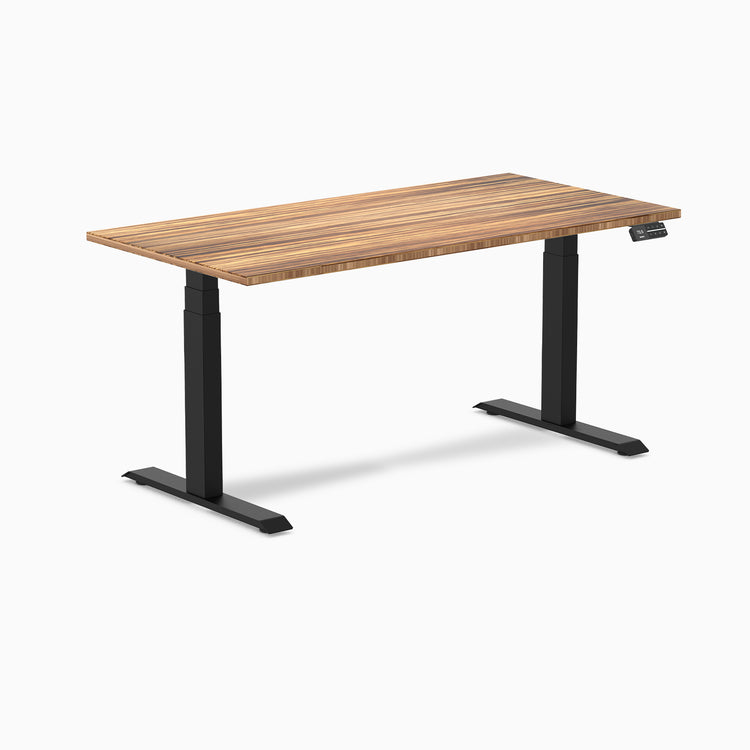 Electric dual bamboo sit stand desk Tiger Bamboo - Desky