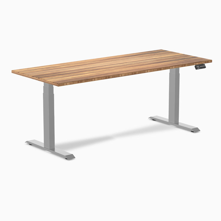 Electric dual bamboo sit stand desk Tiger Bamboo - Desky