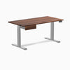 Electric dual standing desk hardwood with drawer Walnut - Desky